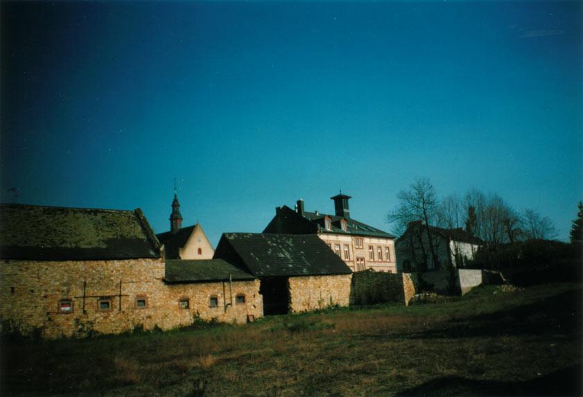 Blick auf Pankratiuskirche, Rittersaal und altes Rathaus