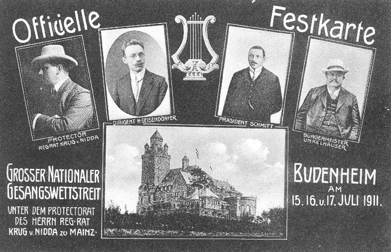 Festkarte zum nationalen Gesangswettstreit (1911)